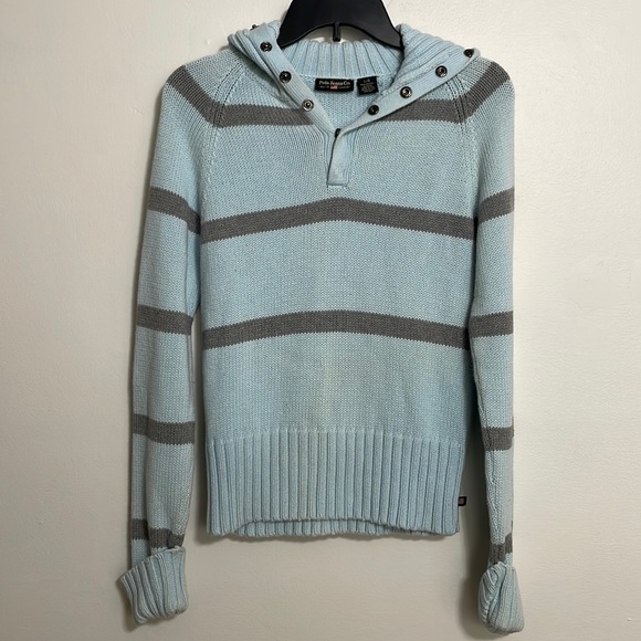 Ralph Lauren | Sweaters | Ralph Lauren Polo Jeans Co Womens Knit Sweater  Size L Light Blue Gray | Poshmark